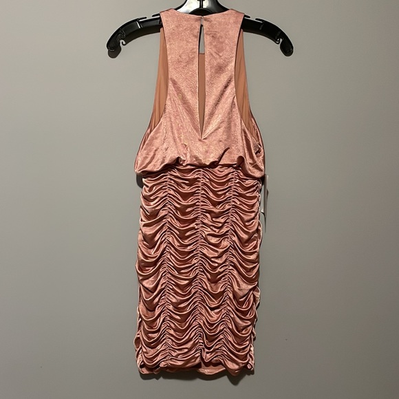 Free People Dark Blush Pink Ruched Sleeveless Dress - Picture 10 of 16